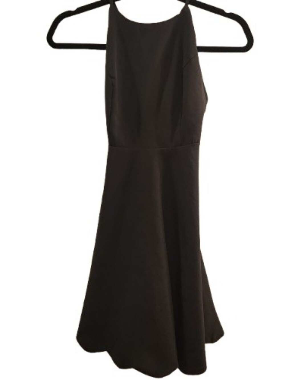 Lulus Black Halter Fit & Flare Dress with Tie Back - XS NWOT